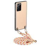 Custodia per telefono con retro in pelle con trama in fibra di carbonio e tracolla, For Samsung Galaxy A53, For Samsung Galaxy A72 5G / 4G, For Samsung Galaxy A52 5G / 4G, For Samsung Galaxy Note20 Ultra