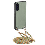 Custodia per telefono con retro in pelle con trama in fibra di carbonio e tracolla, For Samsung Galaxy Note20, For Samsung Galaxy A70 / A70s, For Samsung Galaxy A50 / A50s, For Samsung Galaxy Note10