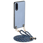 Custodia per telefono con retro in pelle con trama in fibra di carbonio e tracolla, For Samsung Galaxy Note20, For Samsung Galaxy A70 / A70s, For Samsung Galaxy A50 / A50s, For Samsung Galaxy Note10
