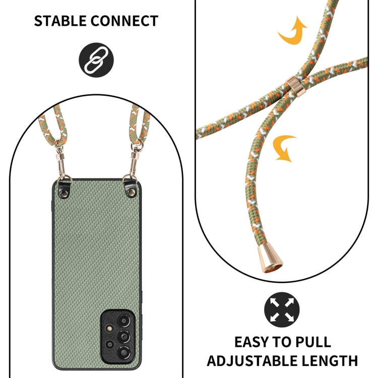 Custodia per telefono con retro in pelle con trama in fibra di carbonio e tracolla, For Samsung Galaxy Note10+, For Samsung Galaxy A30 / A20