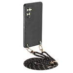Custodia per telefono con retro in pelle con trama in fibra di carbonio e tracolla, For Samsung Galaxy S24 Ultra 5G, For Samsung Galaxy S24+ 5G, For Samsung Galaxy S24 5G, For Samsung Galaxy A15