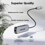 Convertitore di rete cablato WAVLINK NWU340G 5Gbps Adattatore Gigabit Ethernet USB-C a RJ45