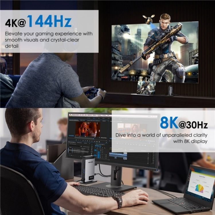 WAVLINK WL-UMD26 11 in 1 140W PD 3.1 USB-C 8K Displayport Stazione di ricarica