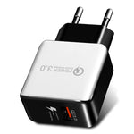 Caricabatterie rapido USB QC 3.0 con spina europea