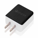 Caricabatterie rapido USB QC 3.0 con spina americana