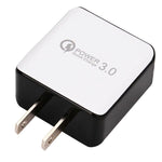 Caricabatterie rapido USB QC 3.0 con spina americana