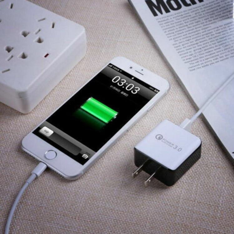 Caricabatterie rapido USB QC 3.0 con spina americana