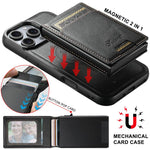 Custodia per telefono con scatola posteriore rimovibile MagSafe 2 in 1 Suteni H19 Oil Wax, For iPhone 12 Pro, For iPhone 17e / 16e