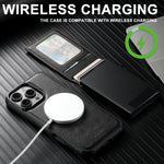 Custodia per telefono con scatola posteriore rimovibile MagSafe 2 in 1 Suteni H19 Oil Wax, For iPhone 12 Pro, For iPhone 17e / 16e