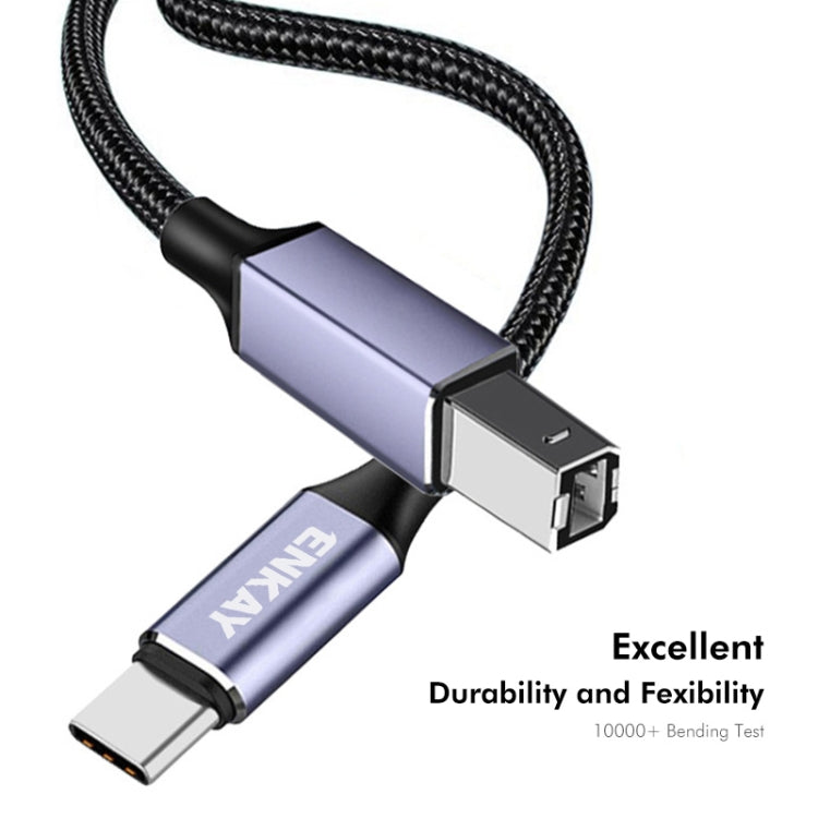 Cavo USB C a USB 2.0 B intrecciato in nylon 0,5-2 metri