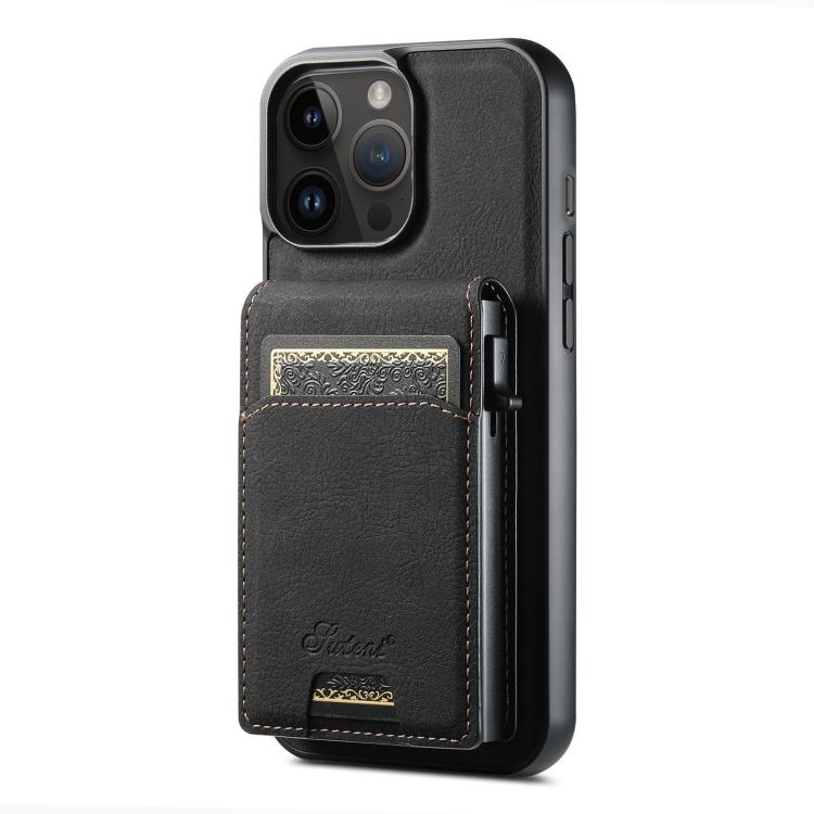 Custodia per telefono con retro rimovibile MagSafe 2 in 1 Suteni H19 Litchi Grain, For iPhone 12 Pro, For iPhone 17e / 16e