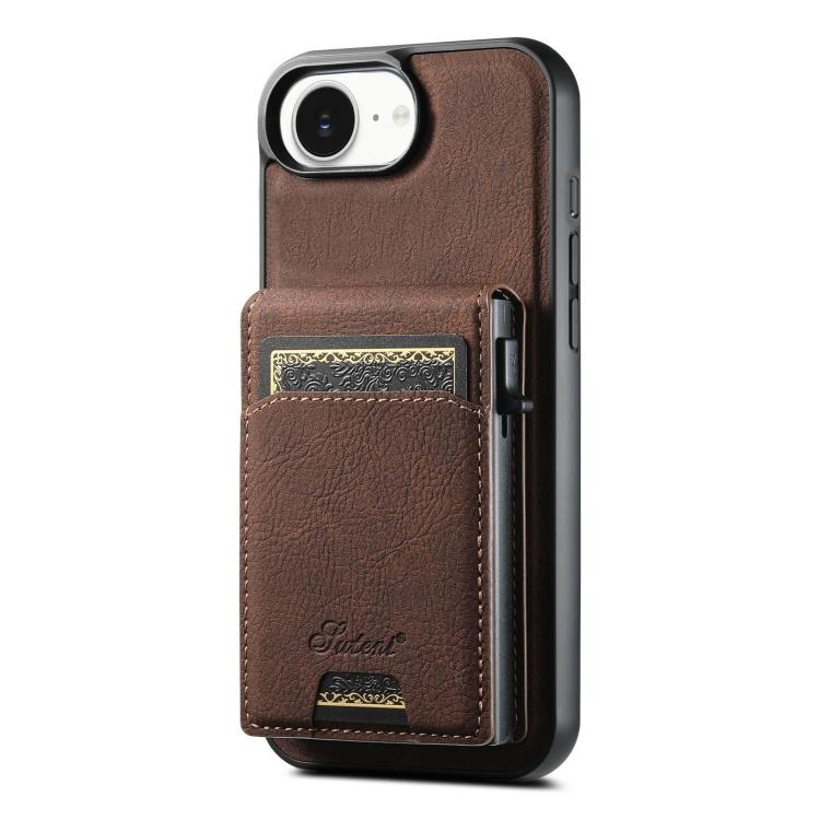 Custodia per telefono con retro rimovibile MagSafe 2 in 1 Suteni H19 Litchi Grain, For iPhone 12 Pro, For iPhone 17e / 16e