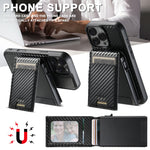 Custodia per telefono Suteni H19 in fibra di carbonio 2 in 1 con scatola per carte rimovibile MagSafe, For iPhone 17 Pro Max, For iPhone 17 Pro, For iPhone 17, For iPhone Air, For iPhone 16 Pro Max, For iPhone 16 Pro, For iPhone 16 Plus, For iPhone 16 ...