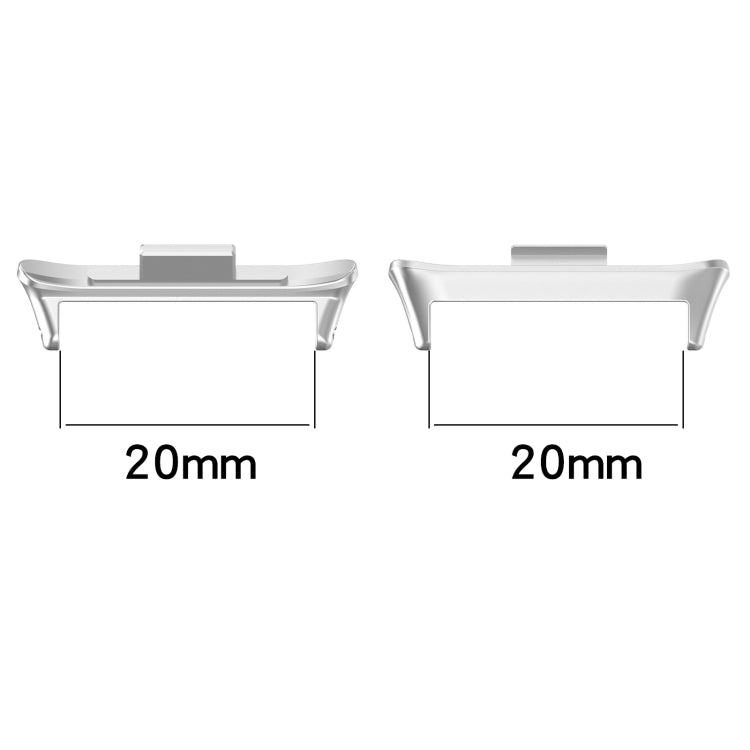 1 paio di connettori per cinturino in metallo per orologio in acciaio inossidabile 316 da 20 mm, For Xiaomi Smart Band 9 Pro