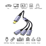 Cavo splitter OTG Type-C a 3 USB 2.0 ENKAENK 0.5m 1.2m