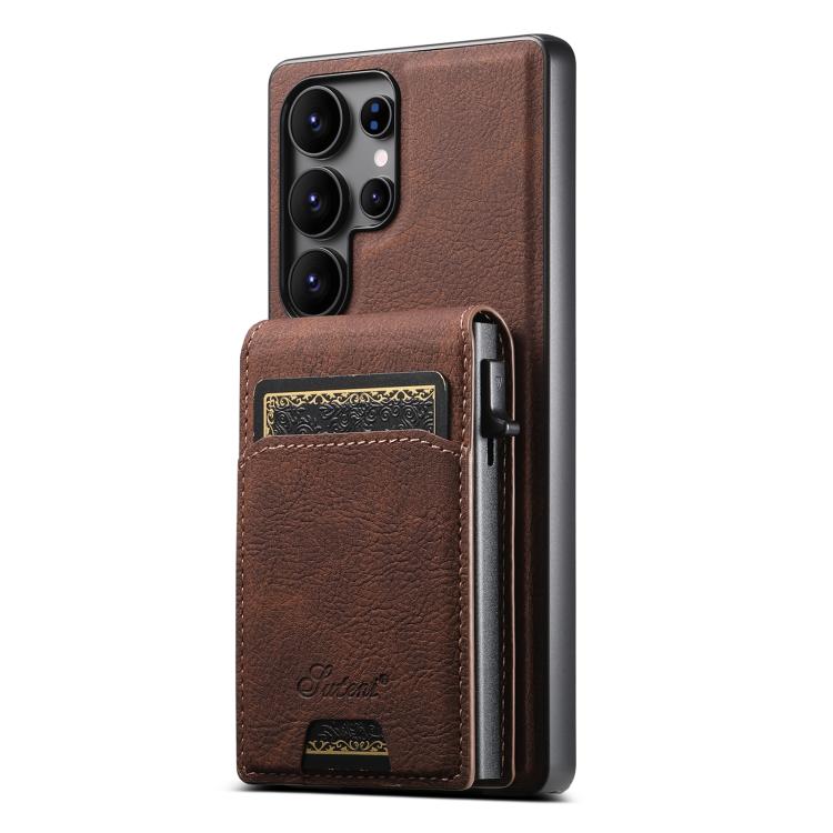 Custodia per telefono posteriore rimovibile MagSafe 2 in 1 con texture Litchi H19 di Suteni, For Samsung Galaxy S26+ 5G, For Samsung Galaxy S26 Ultra 5G, For Samsung Galaxy S25 5G, For Samsung Galaxy S25+ 5G, For Samsung Galaxy S25 Ultra 5G            ...