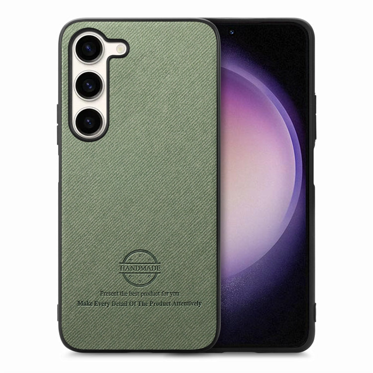 Custodia per telefono in pelle con retro in tessuto twill, For Samsung Galaxy A32 5G, For Samsung Galaxy S21 5G, For Samsung Galaxy S21+ 5G