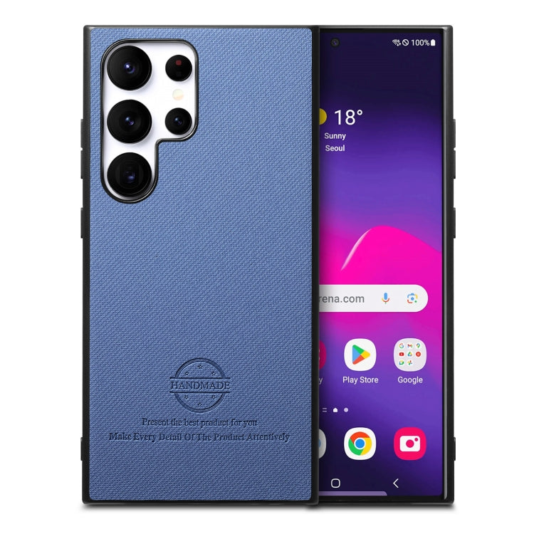 Custodia per telefono in pelle con retro in tessuto twill, For Samsung Galaxy S21 Ultra 5G, For Samsung Galaxy A06, For Samsung Galaxy A16