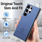 Custodia per telefono in pelle con retro in tessuto twill, For Samsung Galaxy S21 Ultra 5G, For Samsung Galaxy A06, For Samsung Galaxy A16