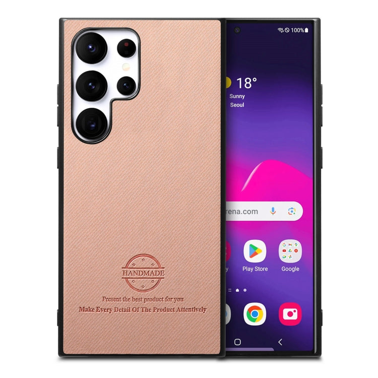 Custodia per telefono in pelle con retro in tessuto twill, For Samsung Galaxy S21 Ultra 5G, For Samsung Galaxy A06, For Samsung Galaxy A16