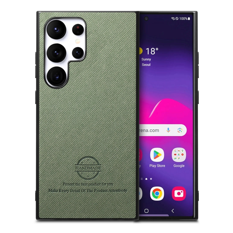Custodia per telefono in pelle con retro in tessuto twill, For Samsung Galaxy S21 Ultra 5G, For Samsung Galaxy A06, For Samsung Galaxy A16