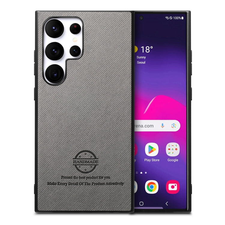 Custodia per telefono in pelle con retro in tessuto twill, For Samsung Galaxy S21 Ultra 5G, For Samsung Galaxy A06, For Samsung Galaxy A16