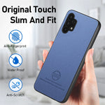 Custodia per telefono in pelle con retro in tessuto twill, For Samsung Galaxy A32 5G, For Samsung Galaxy S21 5G, For Samsung Galaxy S21+ 5G