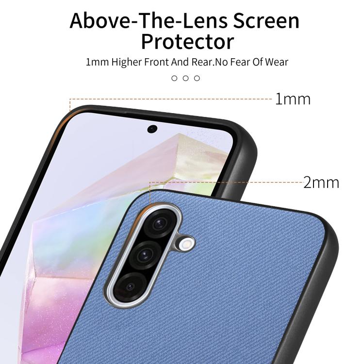 Custodia per telefono in pelle con retro in tessuto twill, For Samsung Galaxy A26, For Samsung Galaxy A36, For Samsung Galaxy S25 5G