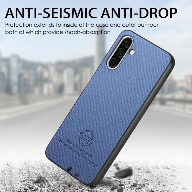 Custodia per telefono in pelle con retro in tessuto twill, For Samsung Galaxy A26, For Samsung Galaxy A36, For Samsung Galaxy S25 5G