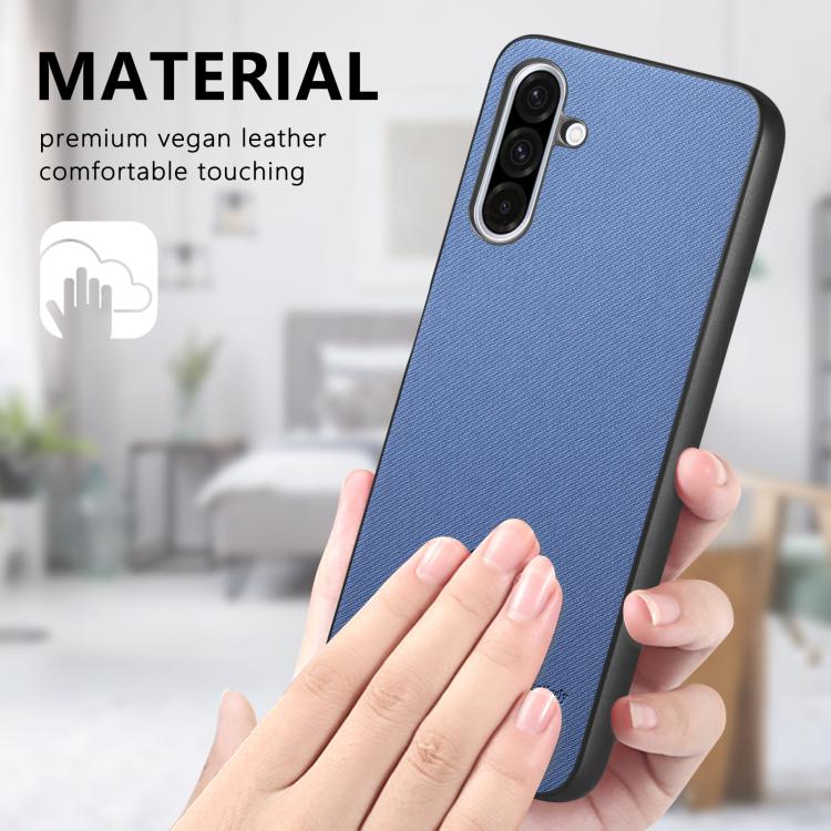Custodia per telefono in pelle con retro in tessuto twill, For Samsung Galaxy A26, For Samsung Galaxy A36, For Samsung Galaxy S25 5G