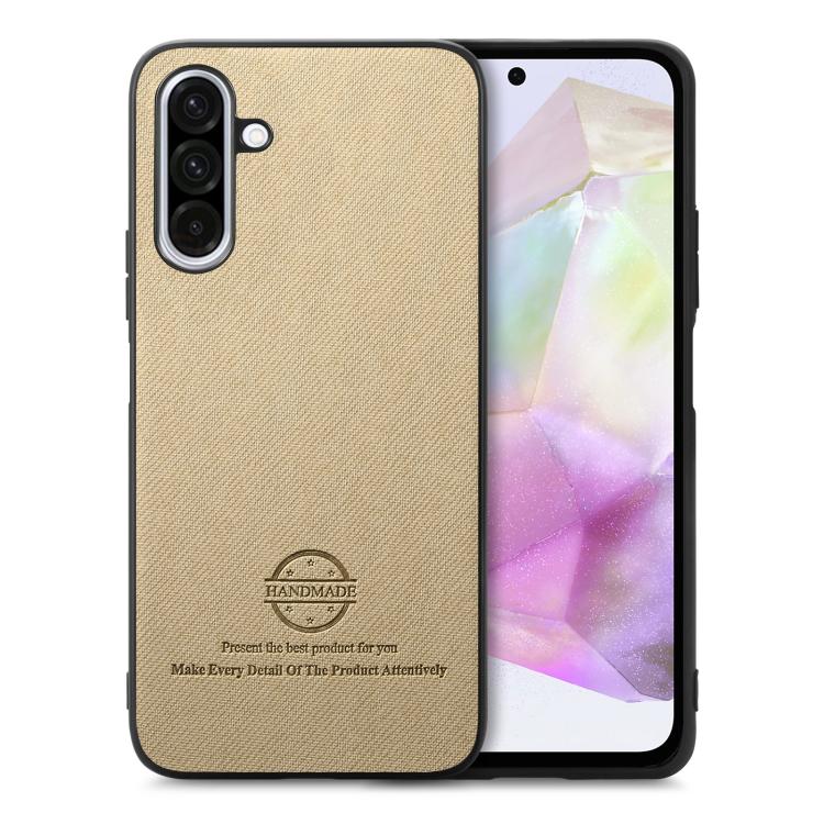 Custodia per telefono in pelle con retro in tessuto twill, For Samsung Galaxy A26, For Samsung Galaxy A36, For Samsung Galaxy S25 5G