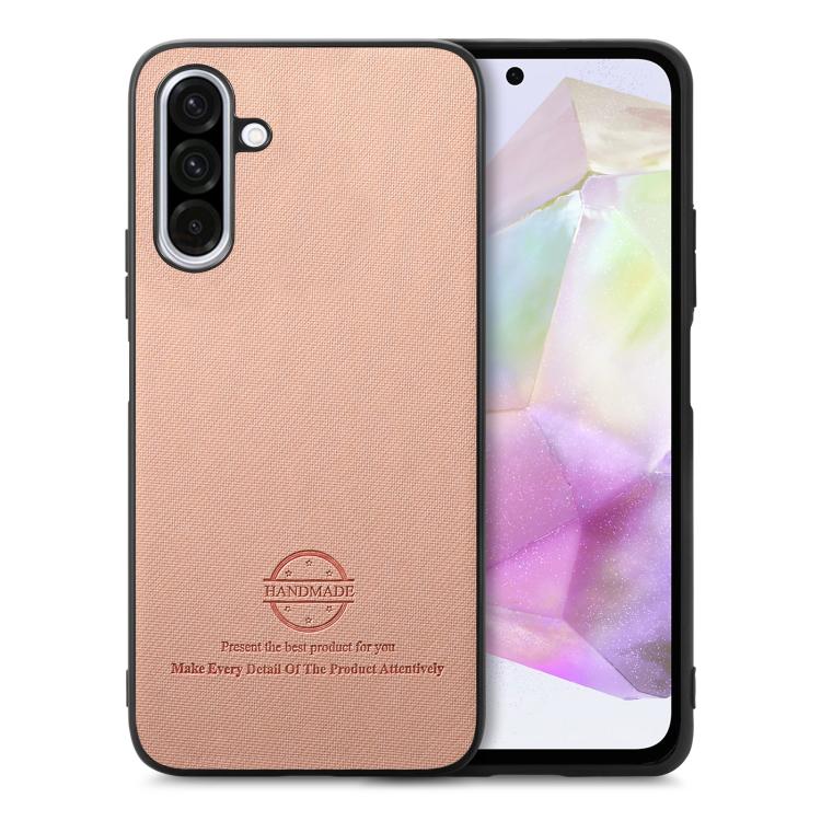 Custodia per telefono in pelle con retro in tessuto twill, For Samsung Galaxy A57 5G, For Samsung Galaxy A37 5G, For Samsung Galaxy A56 5G
