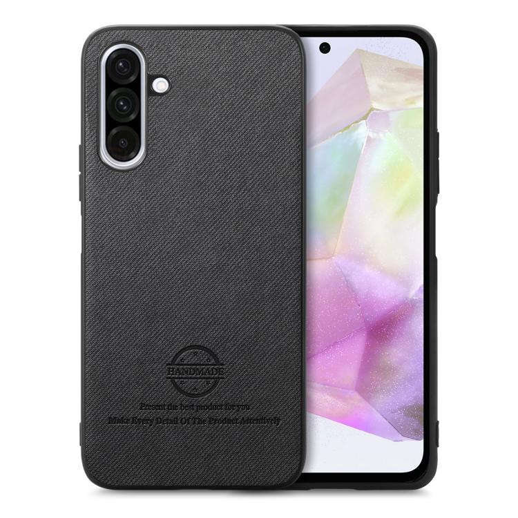 Custodia per telefono in pelle con retro in tessuto twill, For Samsung Galaxy A57 5G, For Samsung Galaxy A37 5G, For Samsung Galaxy A56 5G