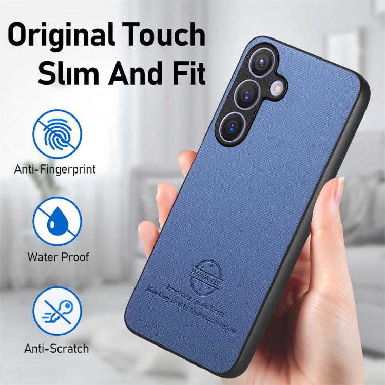 Custodia per telefono in pelle con retro in tessuto twill, For Samsung Galaxy A57 5G, For Samsung Galaxy A37 5G, For Samsung Galaxy A56 5G