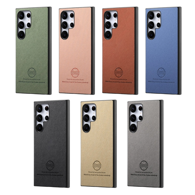 Custodia per telefono in pelle con retro in tessuto twill, For Samsung Galaxy A57 5G, For Samsung Galaxy A37 5G, For Samsung Galaxy A56 5G