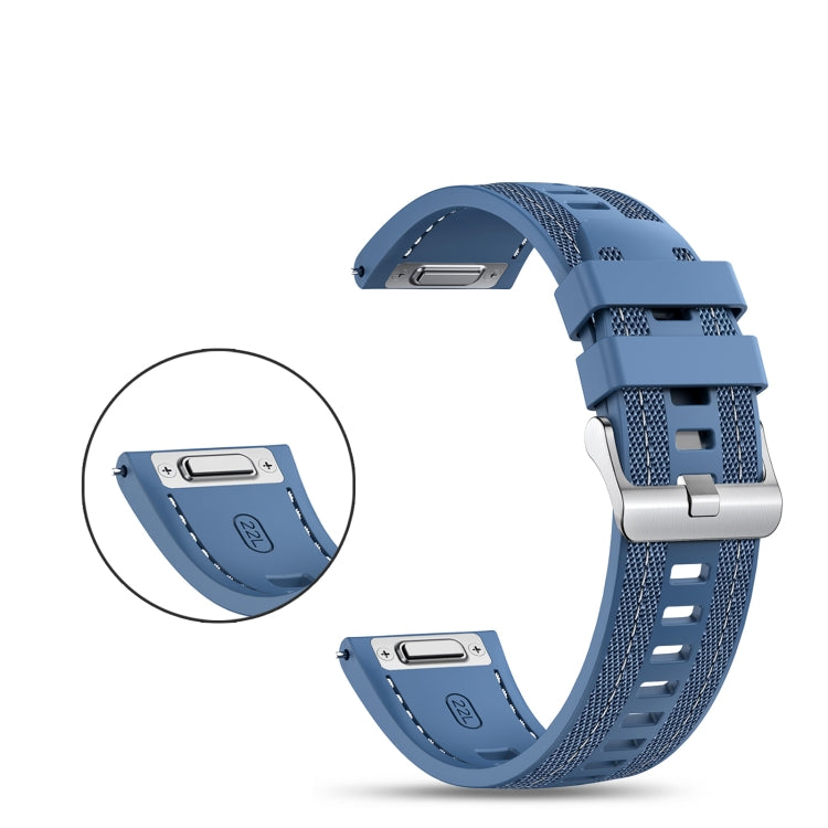 Cinturino per orologio in silicone ibrido in nylon da 22 mm con connettore a pressione, For Redmi Watch 5 Active / Watch 5 Lite