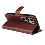 ENKAY Portafoglio per carte in pelle di vitello con pellicola per schermo, For Galaxy S25 Ultra 5G, For Galaxy S24 Ultra 5G, For Galaxy S24+ 5G, For Galaxy S24 5G