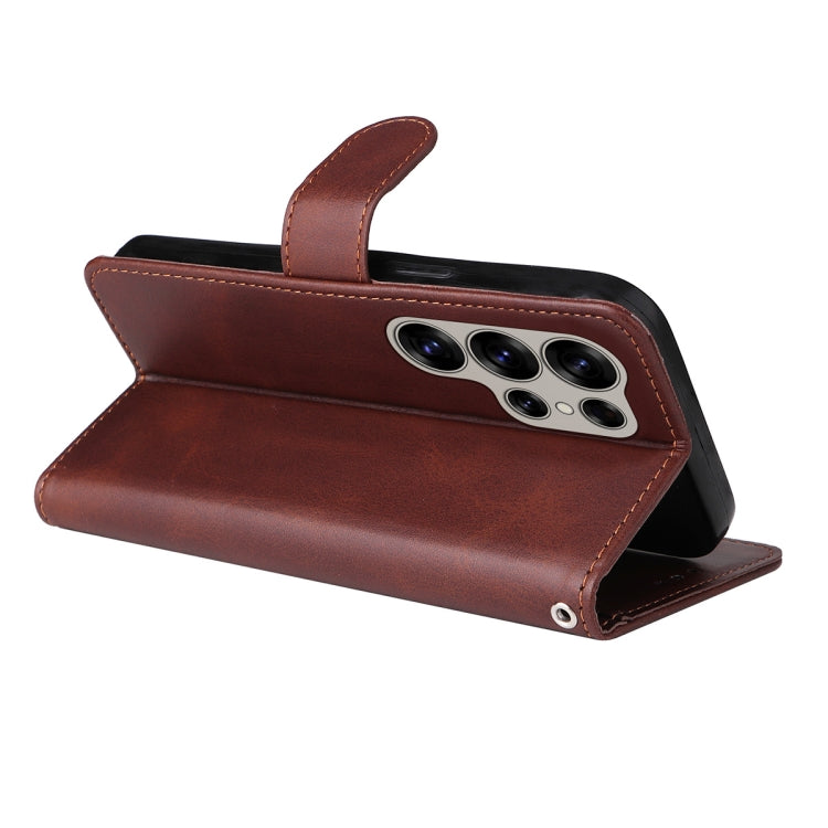 ENKAY Portafoglio per carte in pelle di vitello con pellicola per schermo, For Galaxy S25 Ultra 5G, For Galaxy S24 Ultra 5G, For Galaxy S24+ 5G, For Galaxy S24 5G