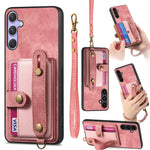 Portafoglio con cinturino a croce retrò in pelle con custodia per telefono, For Samsung Galaxy A36, For Samsung Galaxy S25 5G, For Samsung Galaxy S25+ 5G, For Samsung Galaxy S25 Ultra 5G