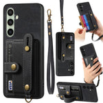 Portafoglio con cinturino a croce retrò in pelle con custodia per telefono, For Samsung Galaxy A57 5G, For Samsung Galaxy A37 5G, For Samsung Galaxy S25 Edge 5G, For Samsung Galaxy A56 5G