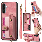 Portafoglio con cinturino a croce retrò in pelle con custodia per telefono, For Samsung Galaxy A36, For Samsung Galaxy S25 5G, For Samsung Galaxy S25+ 5G, For Samsung Galaxy S25 Ultra 5G