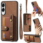 Portafoglio con cinturino a croce retrò in pelle con custodia per telefono, For Samsung Galaxy A57 5G, For Samsung Galaxy A37 5G, For Samsung Galaxy S25 Edge 5G, For Samsung Galaxy A56 5G
