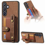 Portafoglio con cinturino a croce retrò in pelle con custodia per telefono, For Samsung Galaxy A57 5G, For Samsung Galaxy A37 5G, For Samsung Galaxy S25 Edge 5G, For Samsung Galaxy A56 5G