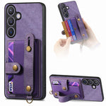 Portafoglio con cinturino a croce retrò in pelle con custodia per telefono, For Samsung Galaxy A57 5G, For Samsung Galaxy A37 5G, For Samsung Galaxy S25 Edge 5G, For Samsung Galaxy A56 5G