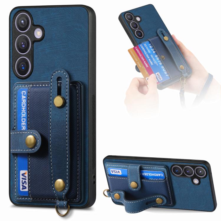 Portafoglio con cinturino a croce retrò in pelle con custodia per telefono, For Samsung Galaxy A57 5G, For Samsung Galaxy A37 5G, For Samsung Galaxy S25 Edge 5G, For Samsung Galaxy A56 5G