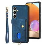 Portafoglio pieghevole in pelle con cinturino per telefono retrò, For Samsung Galaxy A57 5G, For Samsung Galaxy A37 5G, For Samsung Galaxy S25 Edge 5G, For Samsung Galaxy A56 5G