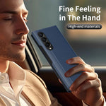 Custodia per telefono in pelle Smart View Window con slot per carte, For Samsung Galaxy Z Fold3 5G