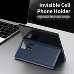 Custodia per telefono in pelle Smart View Window con slot per carte, For Samsung Galaxy Z Fold3 5G