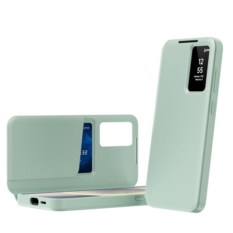 Custodia per telefono in pelle Smart View Window con slot per carte, For Galaxy A17, For Galaxy Z Fold7 5G, For Galaxy S25 Edge 5G, For Galaxy A56 5G