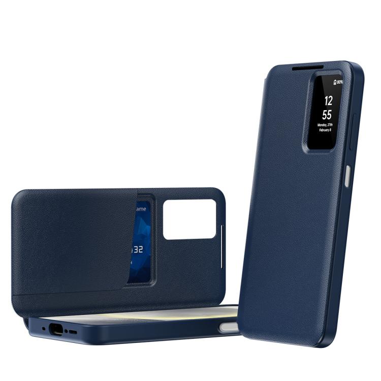 Custodia per telefono in pelle Smart View Window con slot per carte, For Galaxy A17, For Galaxy Z Fold7 5G, For Galaxy S25 Edge 5G, For Galaxy A56 5G